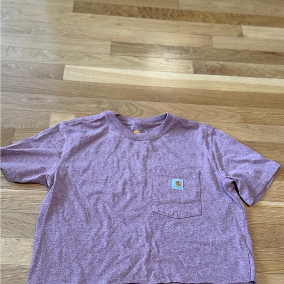 Carhartt crop tee - mauve heather - women's small - Picture 5 of 6